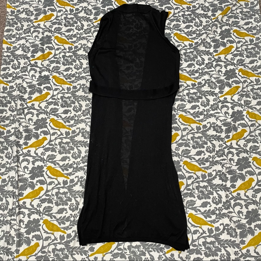 WHBM Black Duster Vest EUC Size M - Picture 6 of 6
